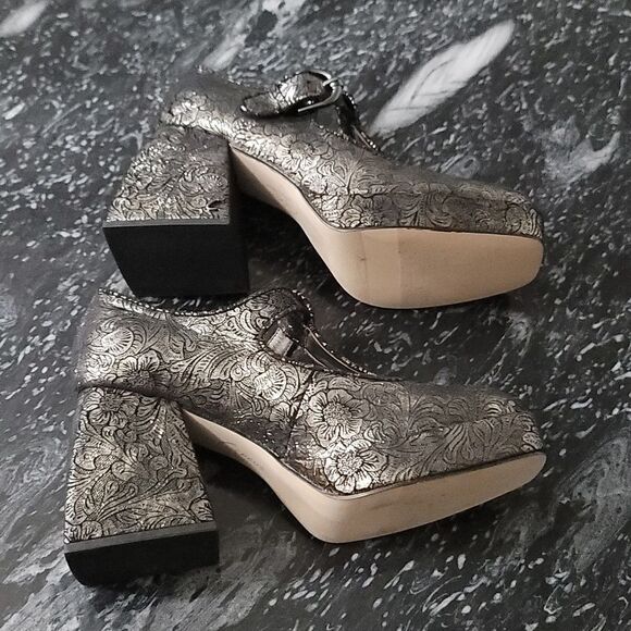 BRAND NEW CIRCUS NY by SAM EDELMAN KAY WOMEN'S PEWTER FLORAL PUMP - Picture 9 of 15